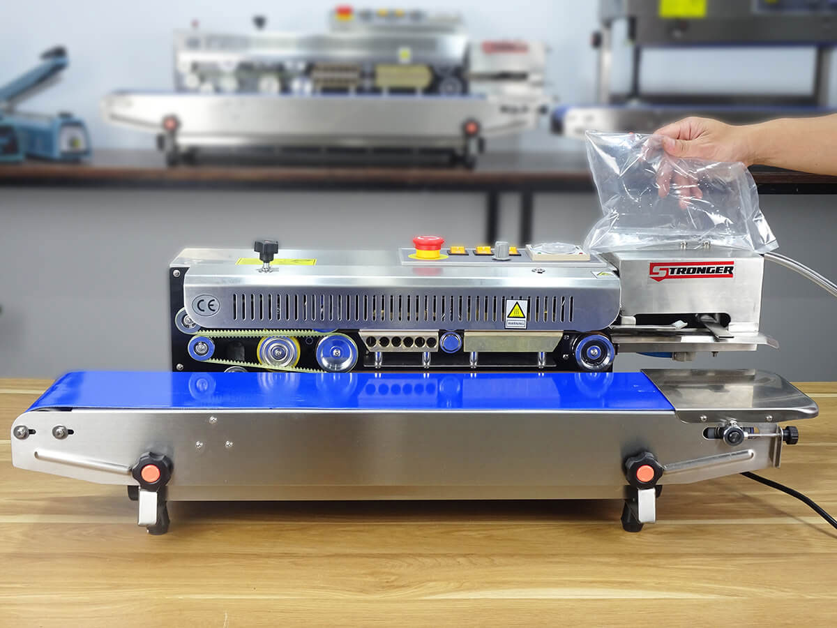 Máy hàn miệng túi liên tục không in date Stronger FRB-770I