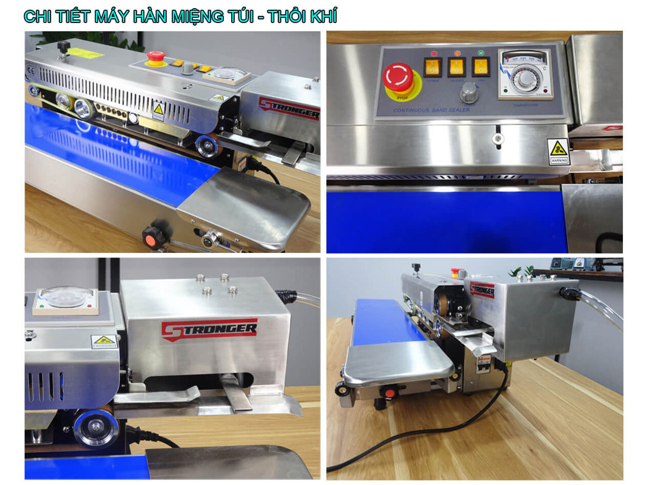 Máy hàn miệng túi liên tục không in date Stronger FRB-770I