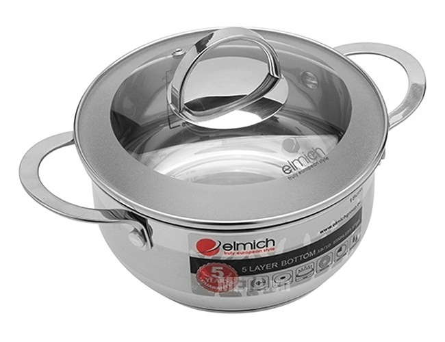 Nồi inox nắp kính Celestine Elmich 24cm - 2355278