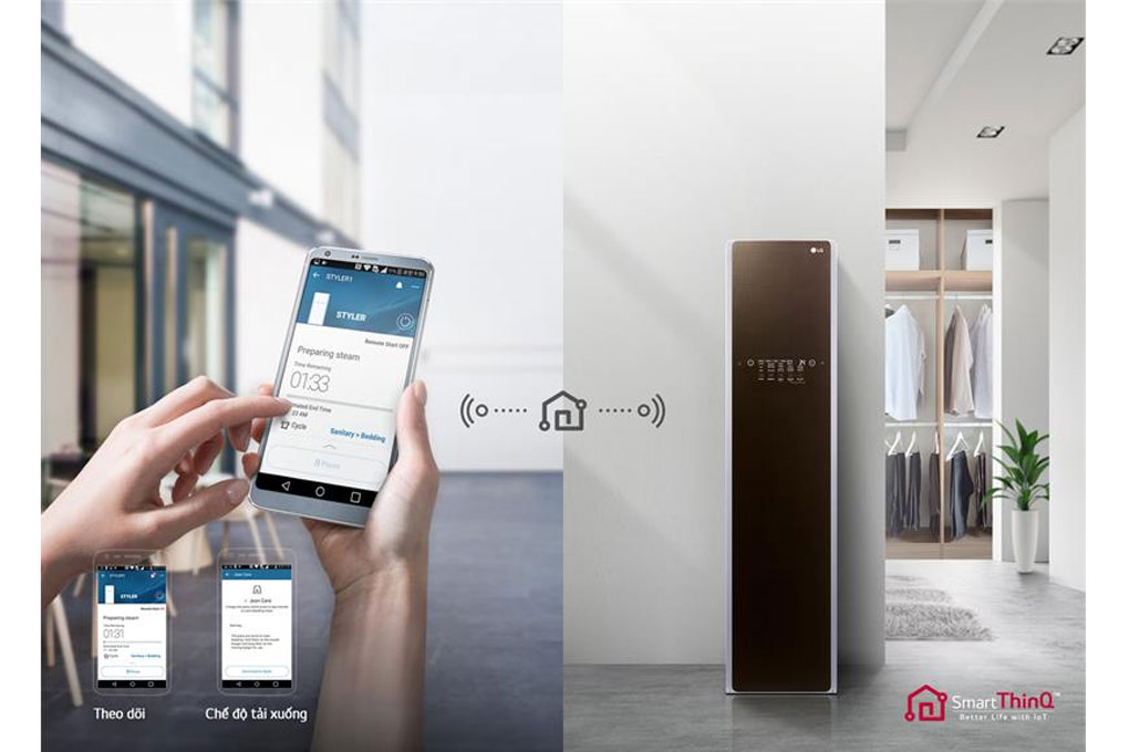 Tủ chăm sóc quần áo thông minh LG styler S3RF (Màu cà phê)