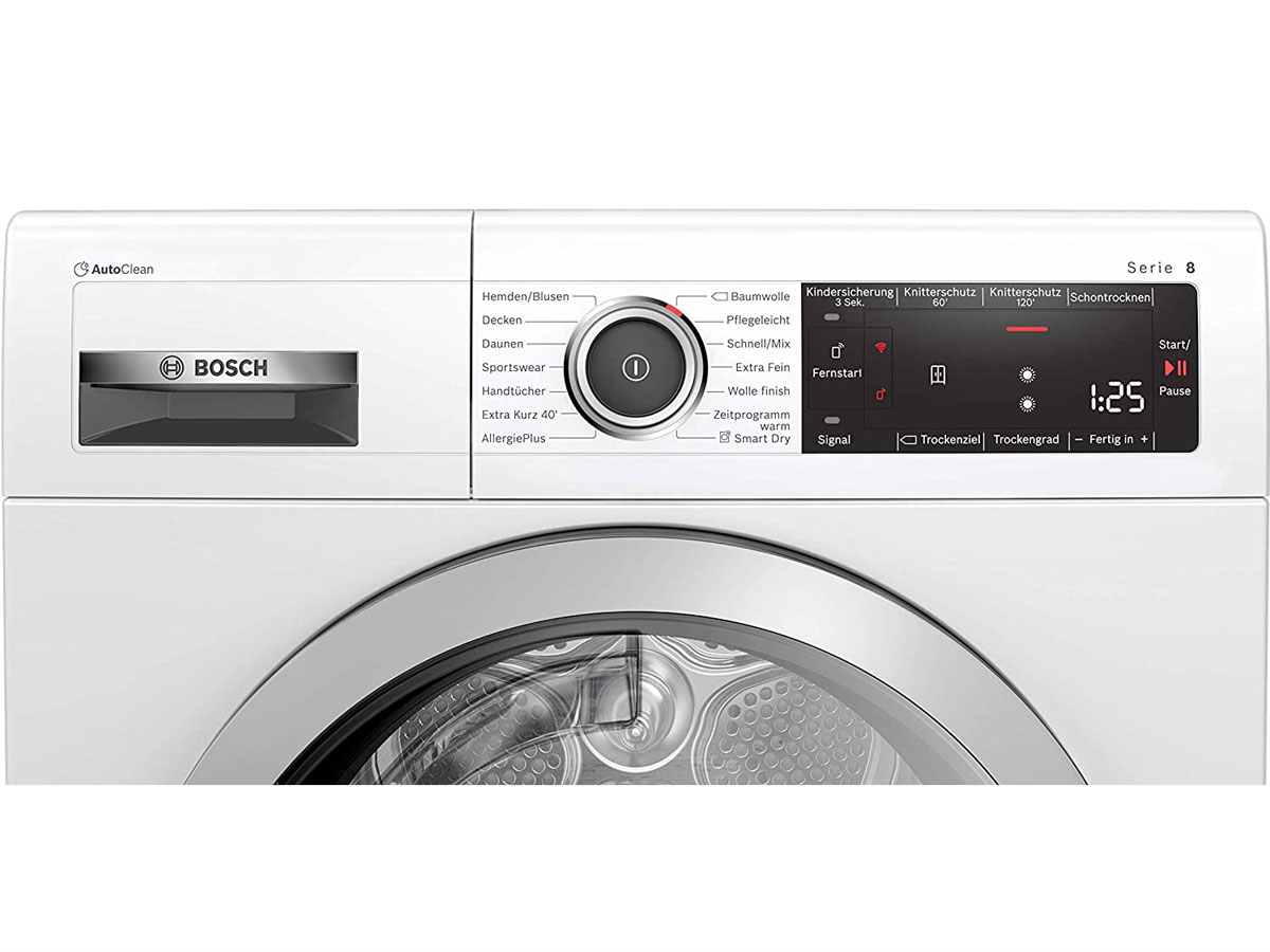 Máy sấy bơm nhiệt 8kg Bosch WTX87M40 (Serie 8)