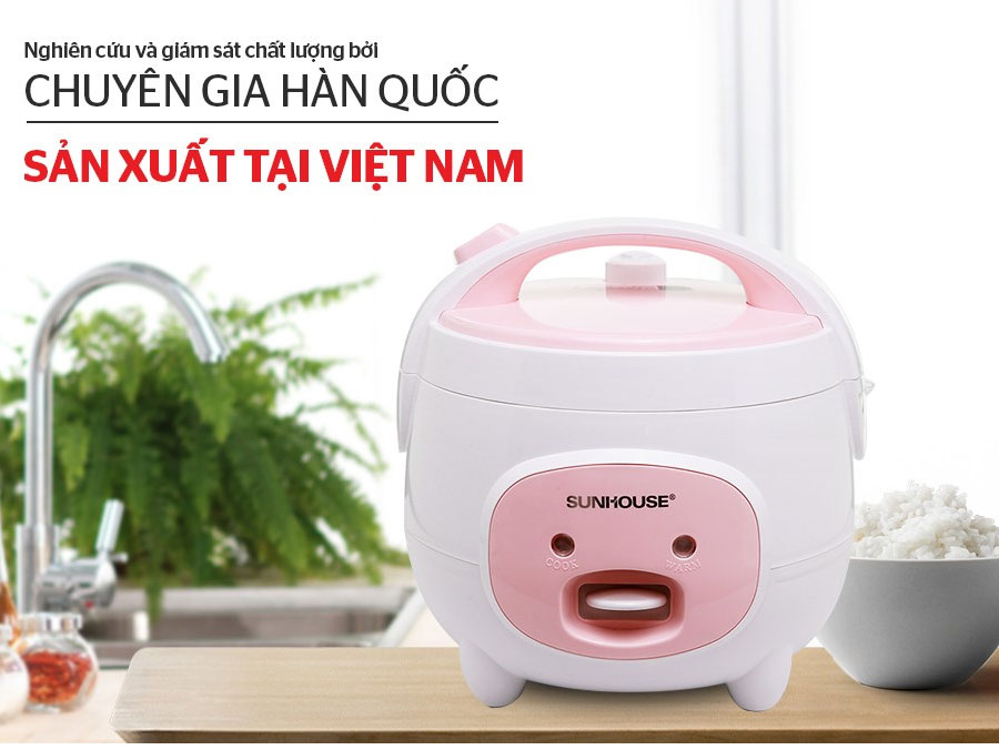 Nồi cơm điện Sunhouse SHD8217W 1,2 lít