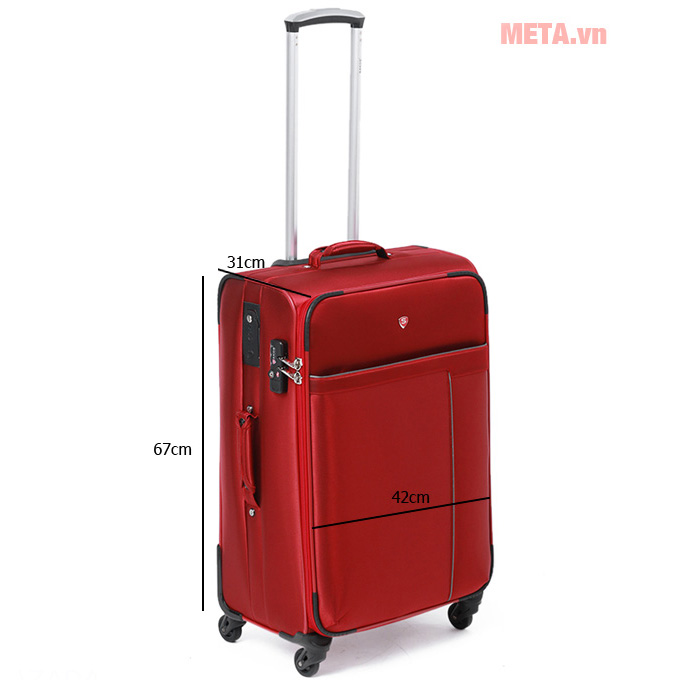 Vali vải Sakos Platinum 6 (42cm x 31cm x 67cm)