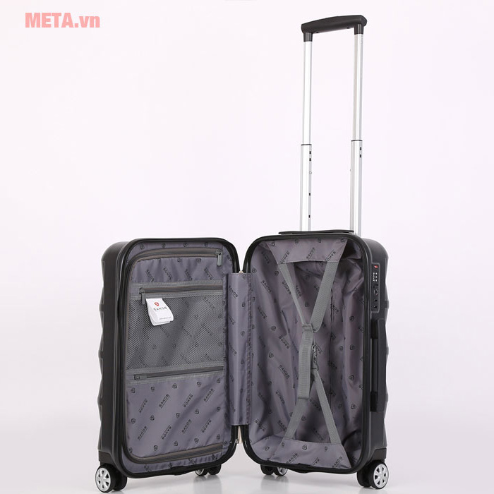 Vali nhựa khung dây kéo Sakos Aurora Z22 (20 inch, 53x35x23cm)