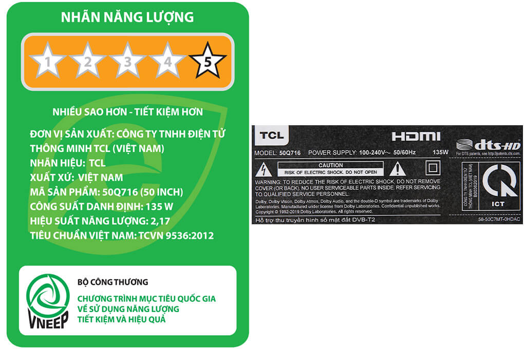 Android Tivi QLED TCL 4K 50 inch 50Q716