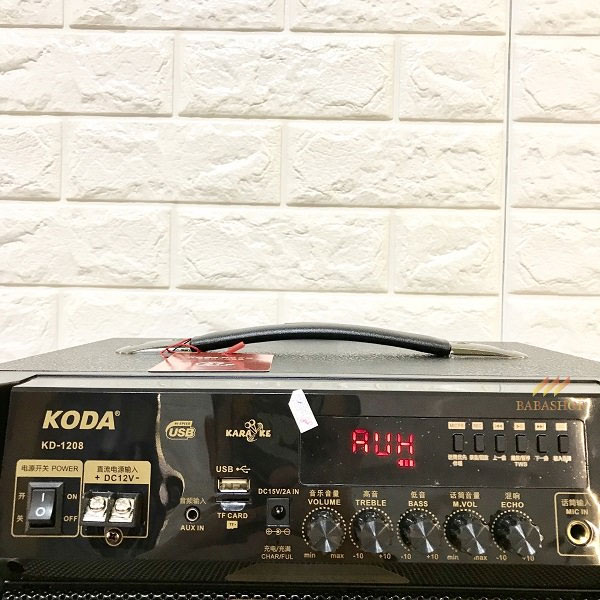 Loa kéo di động Koda KD-1208 (200W, kèm 2 mic)