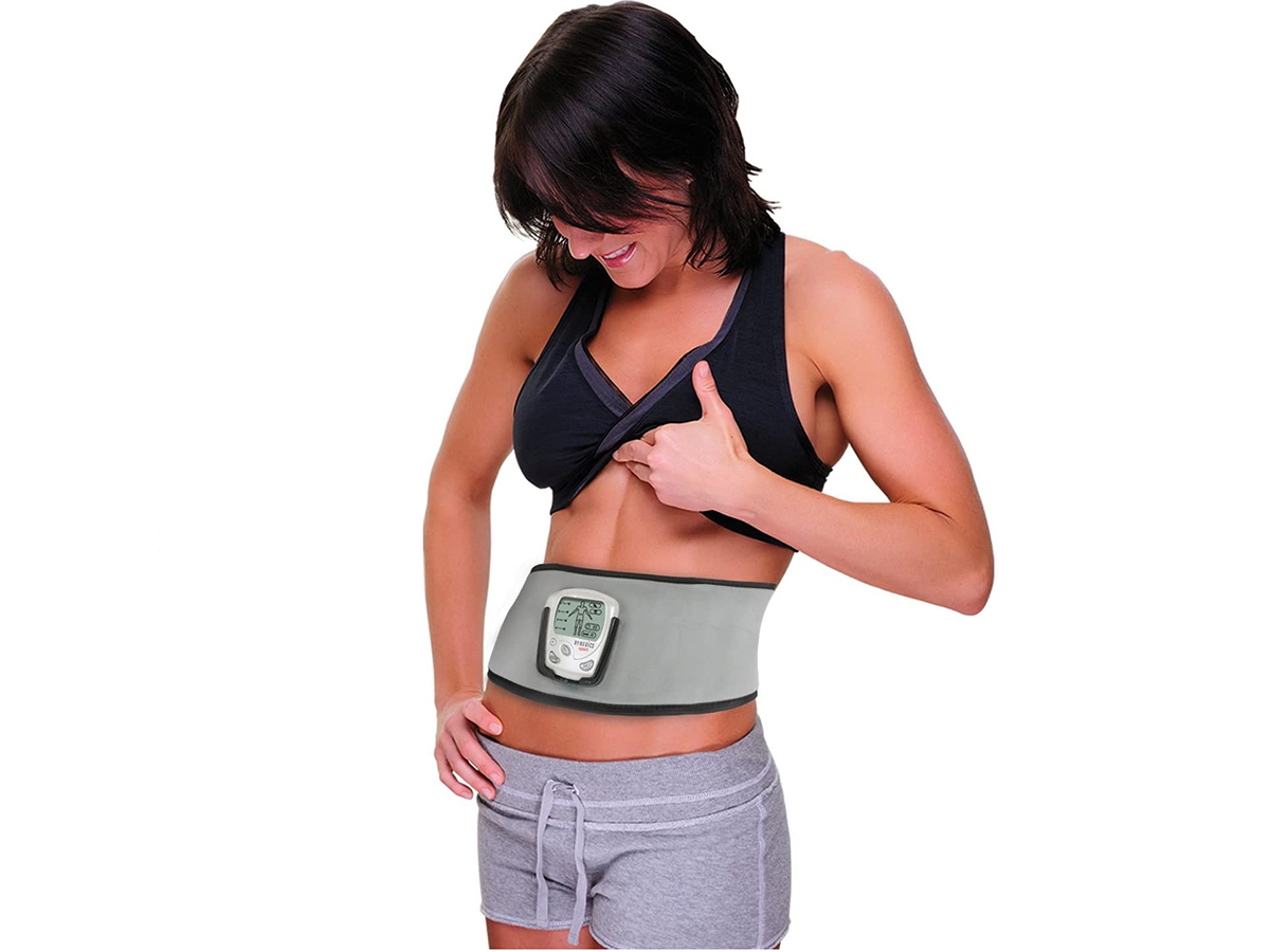 Đai massage giảm mỡ bụng công nghệ EMS kèm miếng dán trị liệu HoMedics HST-200-EU