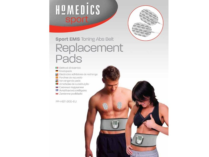 Đai massage giảm mỡ bụng công nghệ EMS kèm miếng dán trị liệu HoMedics HST-200-EU