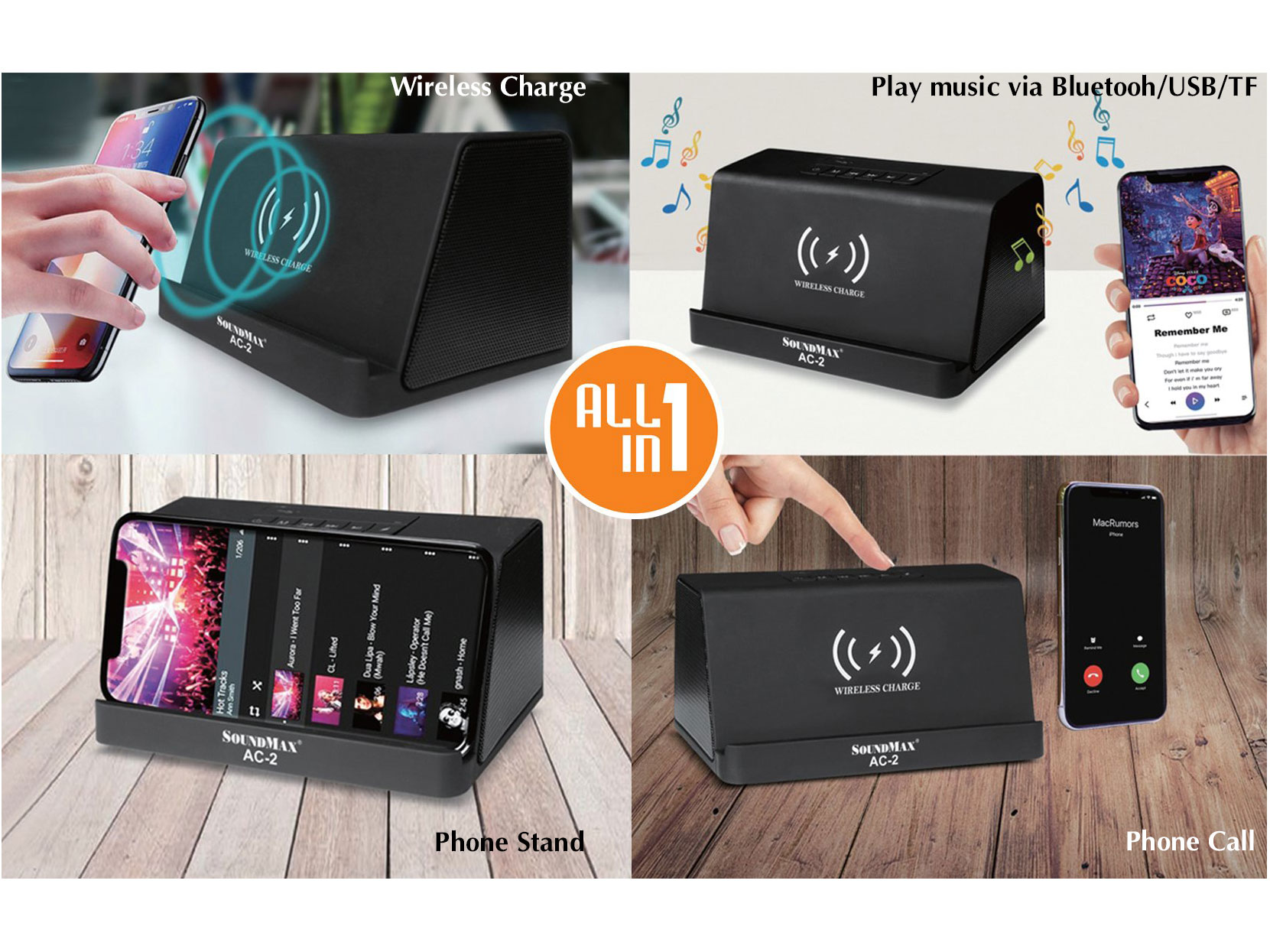 Loa Bluetooth đa năng SoundMax AC2