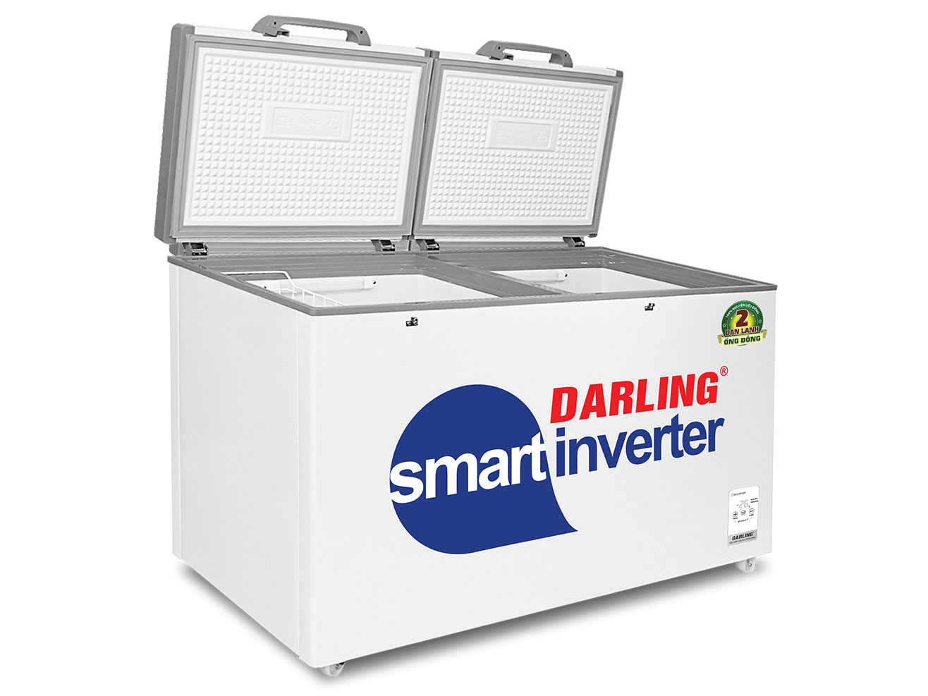 Tủ đông mát 2 dàn lạnh Darling DMF-3699WSI-4 (370 lít, inverter, điều chỉnh nhiệt độ 2 ngăn)