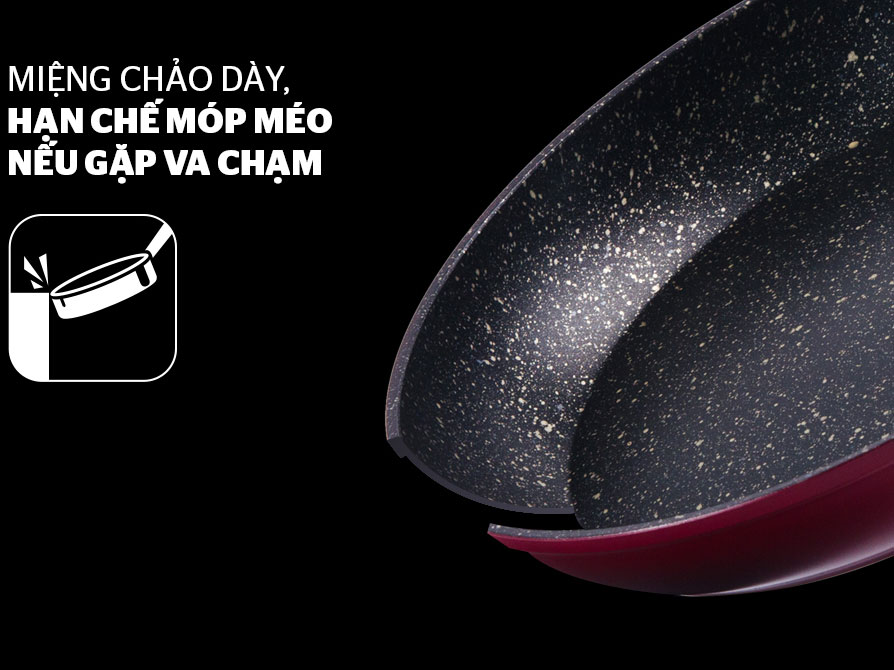 Chảo đá hoa cương đáy từ Sunhouse SFP26B - 26cm