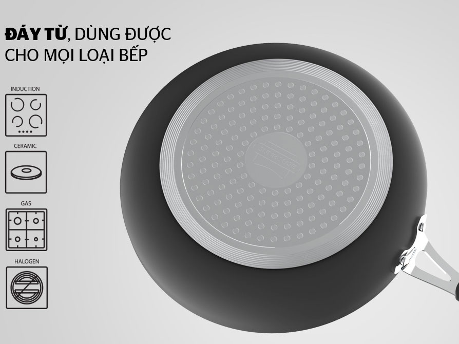 Chảo chiên Ceramic đáy từ Sunhouse SHG1128MCA - 28cm