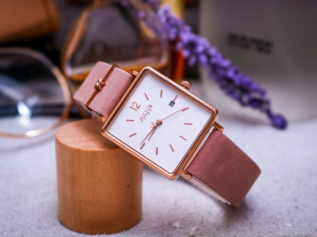 Đồng hồ nữ Julius JS-048 Star kính Sapphire Hàn Quốc