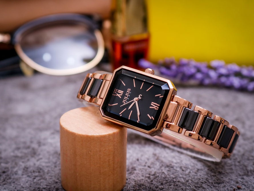 Đồng hồ nữ Julius JA-1273 Hàn Quốc dây đá Ceramic