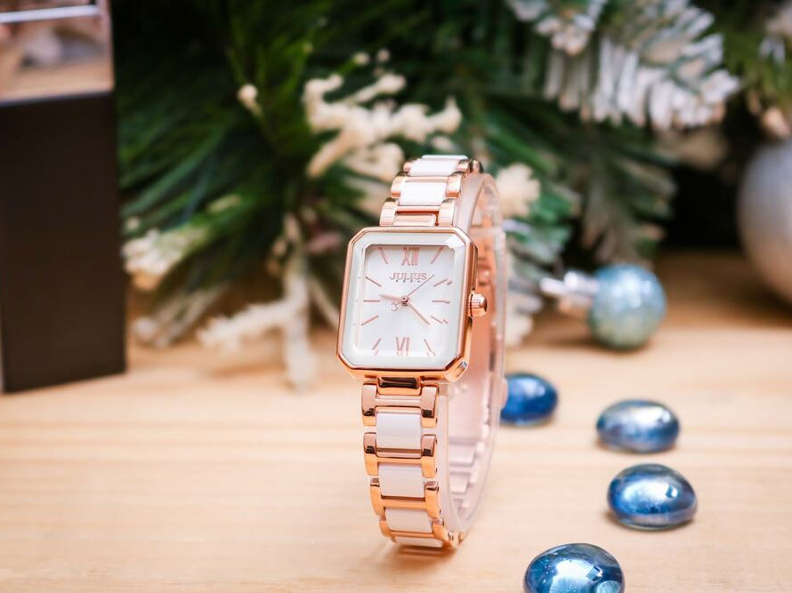 Đồng hồ nữ Julius JA-1273 Hàn Quốc dây đá Ceramic