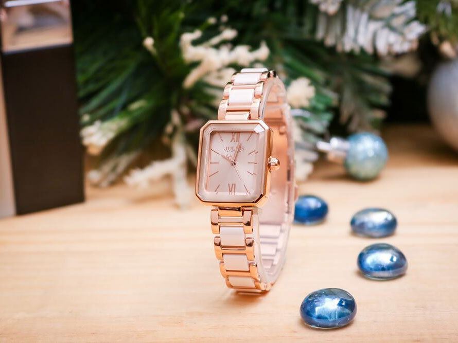 Đồng hồ nữ Julius JA-1273 Hàn Quốc dây đá Ceramic