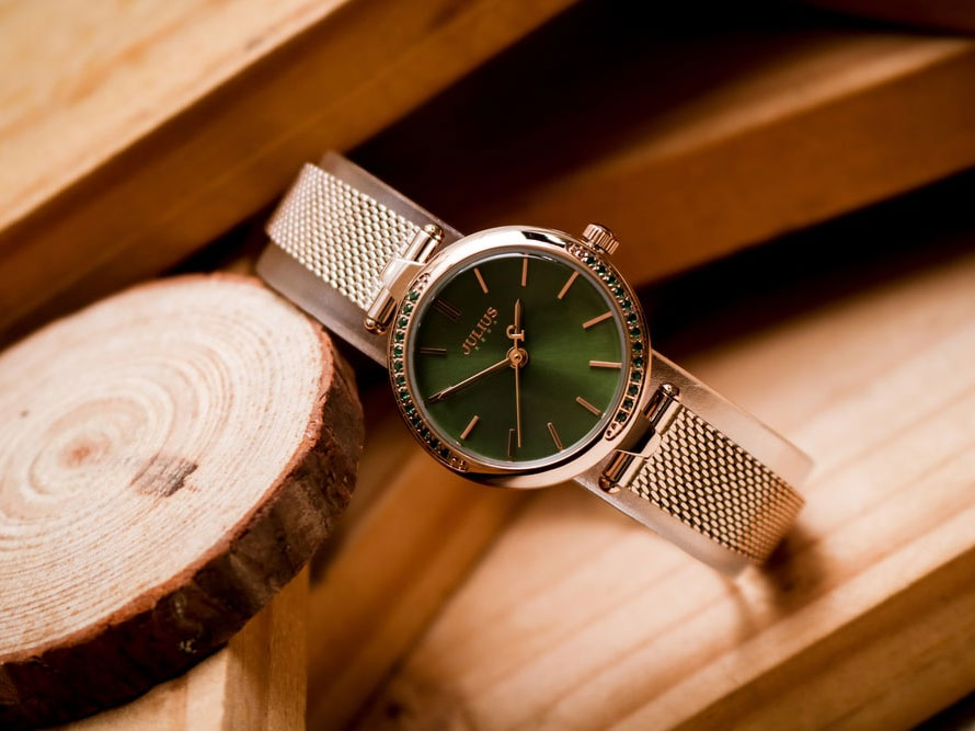 Đồng hồ nữ Julius JA-1284 Hàn Quốc dây thép