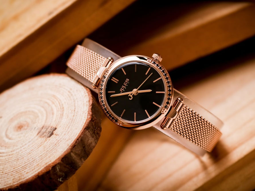 Đồng hồ nữ Julius JA-1284 Hàn Quốc dây thép