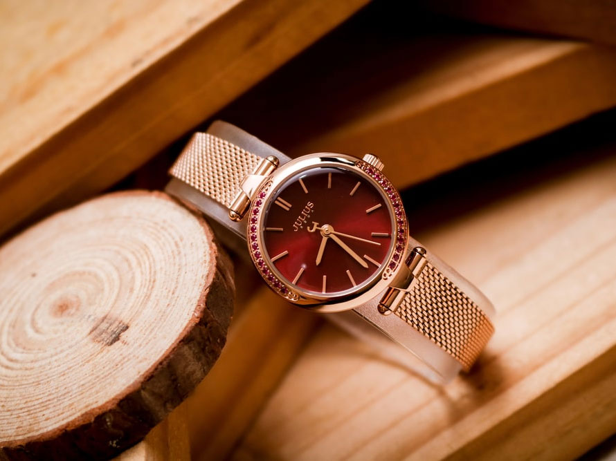 Đồng hồ nữ Julius JA-1284 Hàn Quốc dây thép