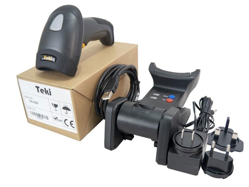 Máy quét mã vạch không dây 1D Teki TK1500 V2 (2.4 Ghz Bluetooth)