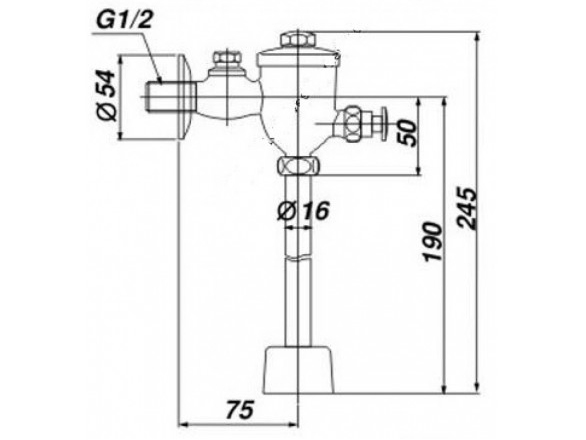 Van xả tiểu nam Inax UF-7V
