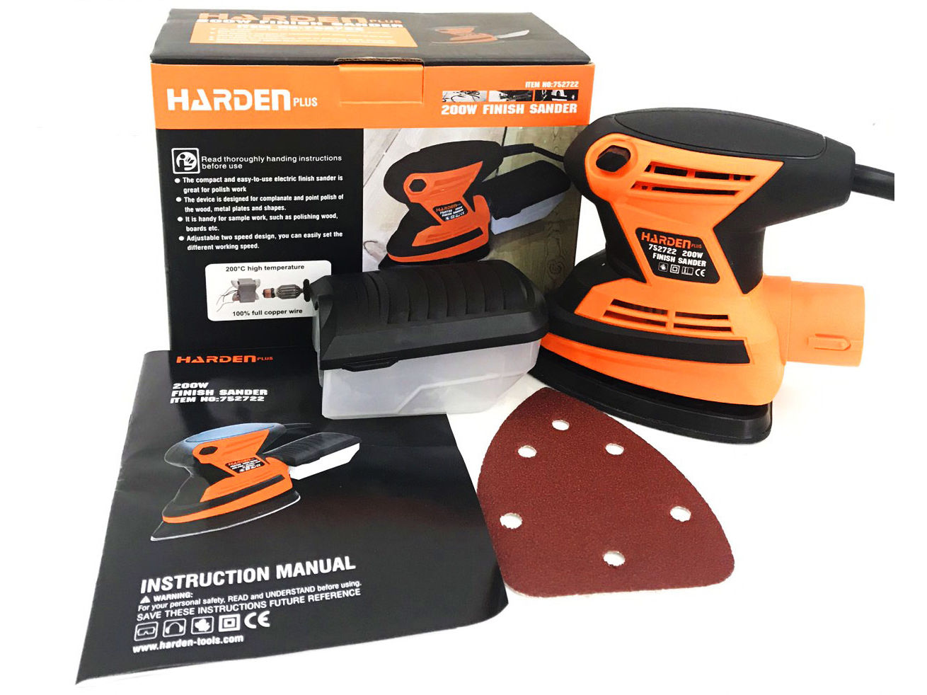 Máy chà nhám rung tam giác Harden 752722