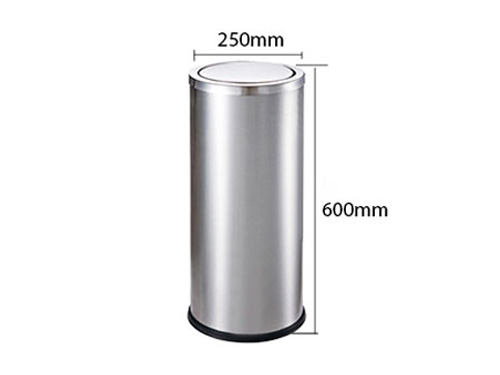 Thùng rác inox tròn nắp lật Paloca (250mm x 600mm)
