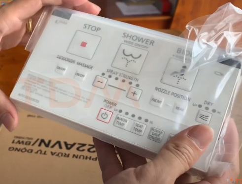 Nắp bồn cầu điện tử thông minh Inax CW-KA22AVN (Bảng điều khiển từ xa)