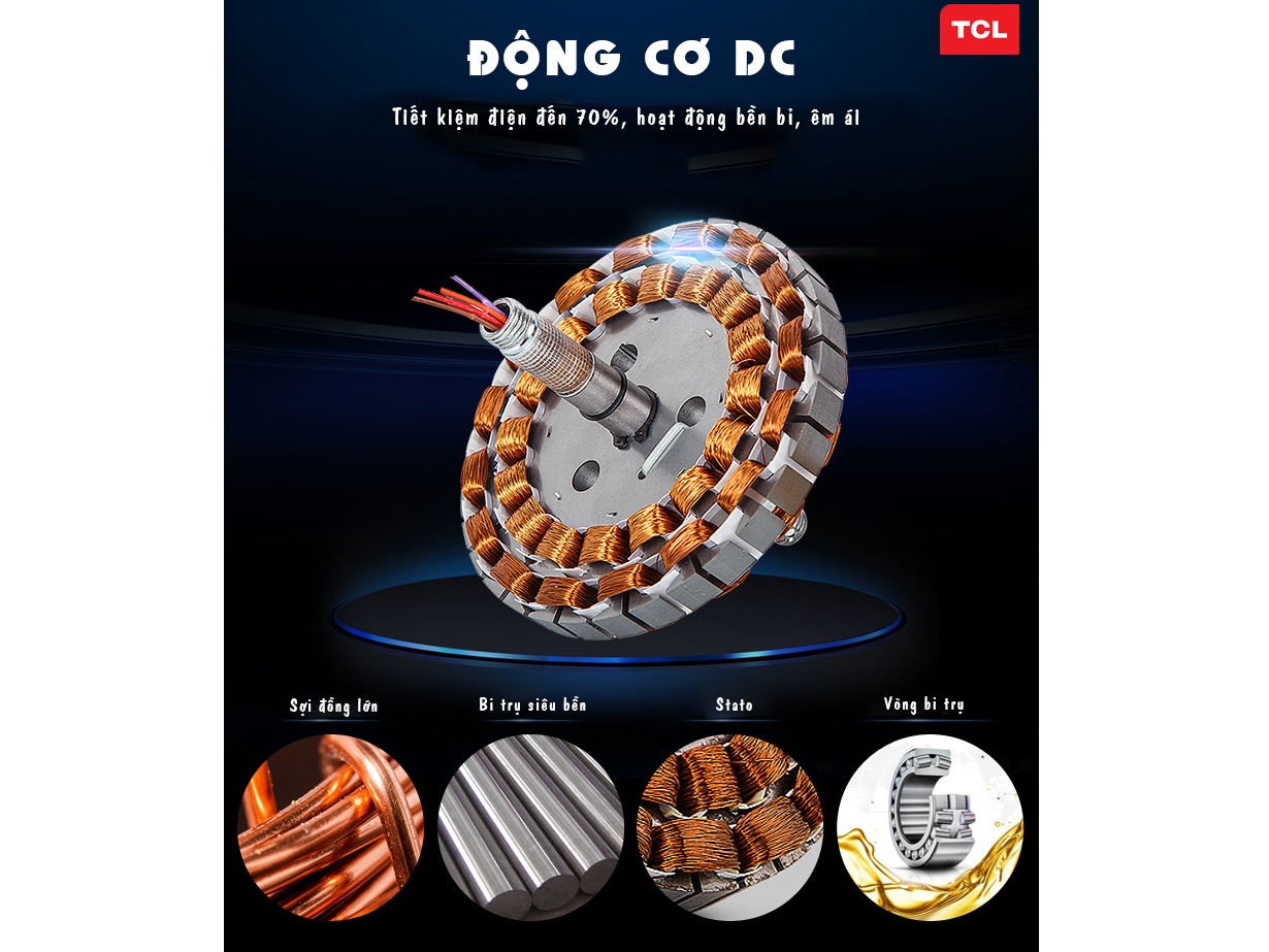 Quạt trần đèn 6 cánh TCL F6661 (đường kính 132cm)