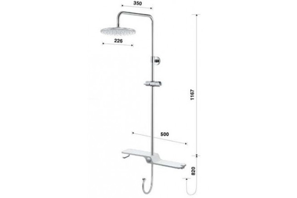 Bộ phụ kiện sen tắm đứng Caesar BS126 (Chưa bao gồm vòi sen)