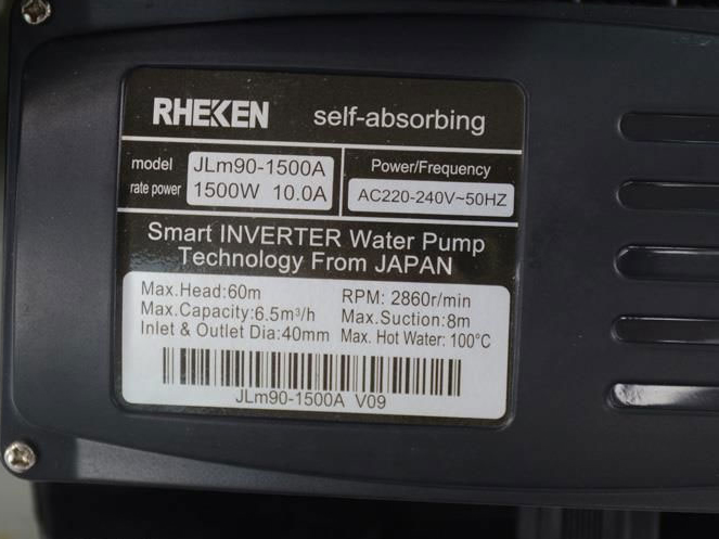 Máy bơm nước tăng áp tự động Rheken JLM 90-1500A - 1.500W