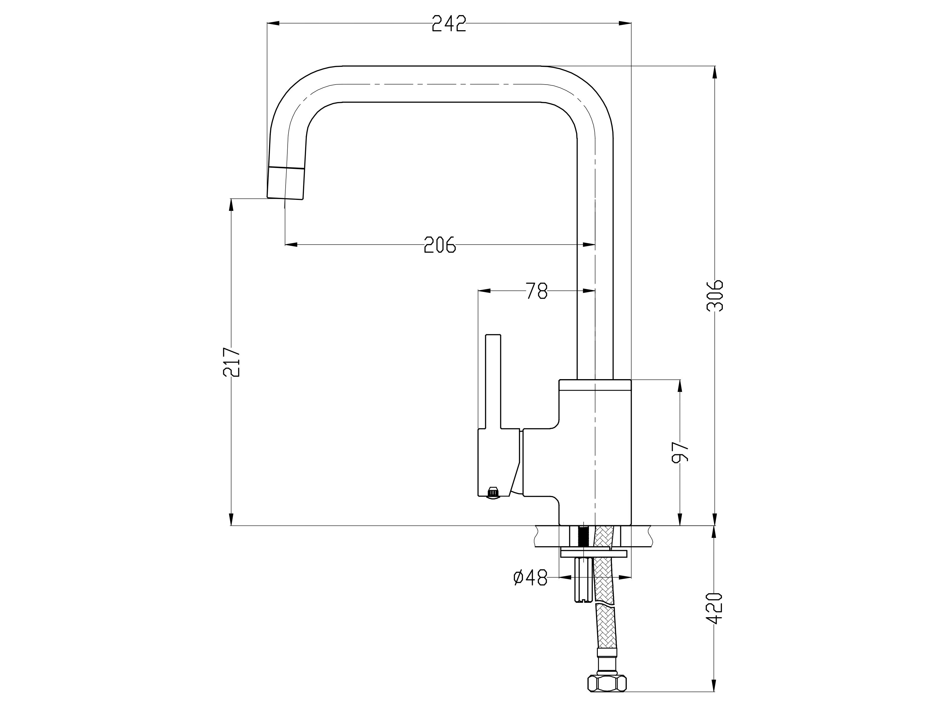 Vòi rửa bát nóng lạnh Caesar K685C
