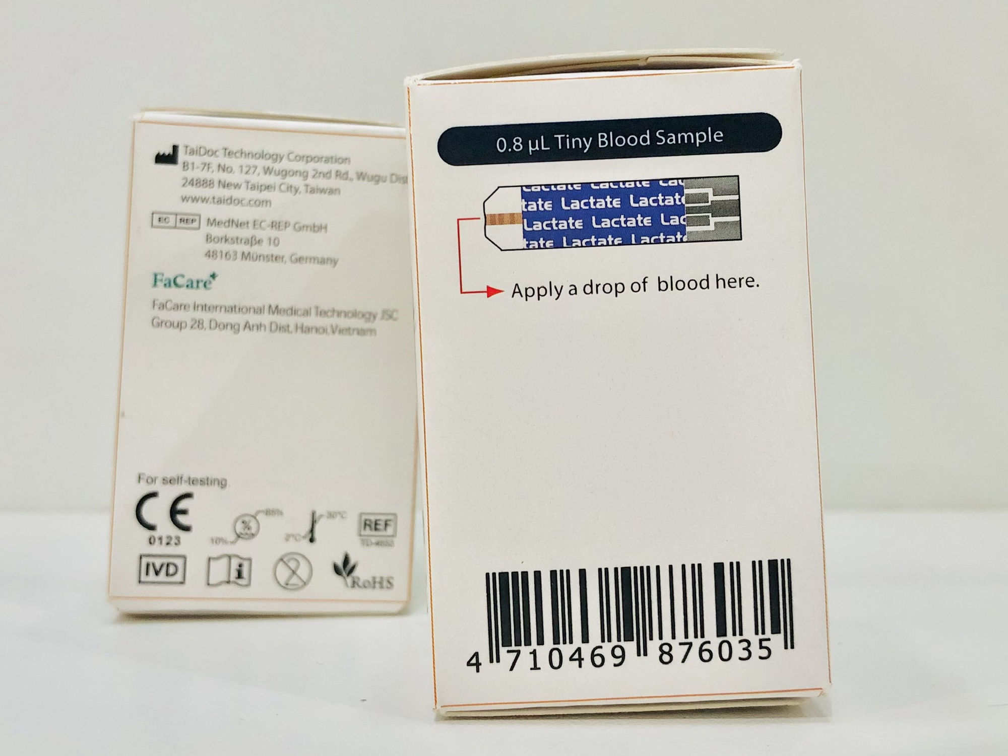 Hộp 10 que thử Lactate và kim lấy máu cho máy đo đường huyết 5 trong 1 FC-M168