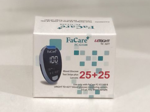 Hộp 25 que thử đường huyết (Glucose) và kim lấy máu cho máy đo đường huyết FC-G168 (TD-4277)