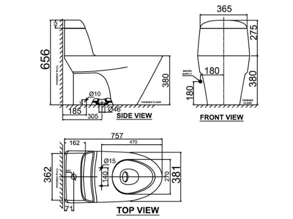 Bồn cầu American Standard VF-2011 1 khối dòng Active