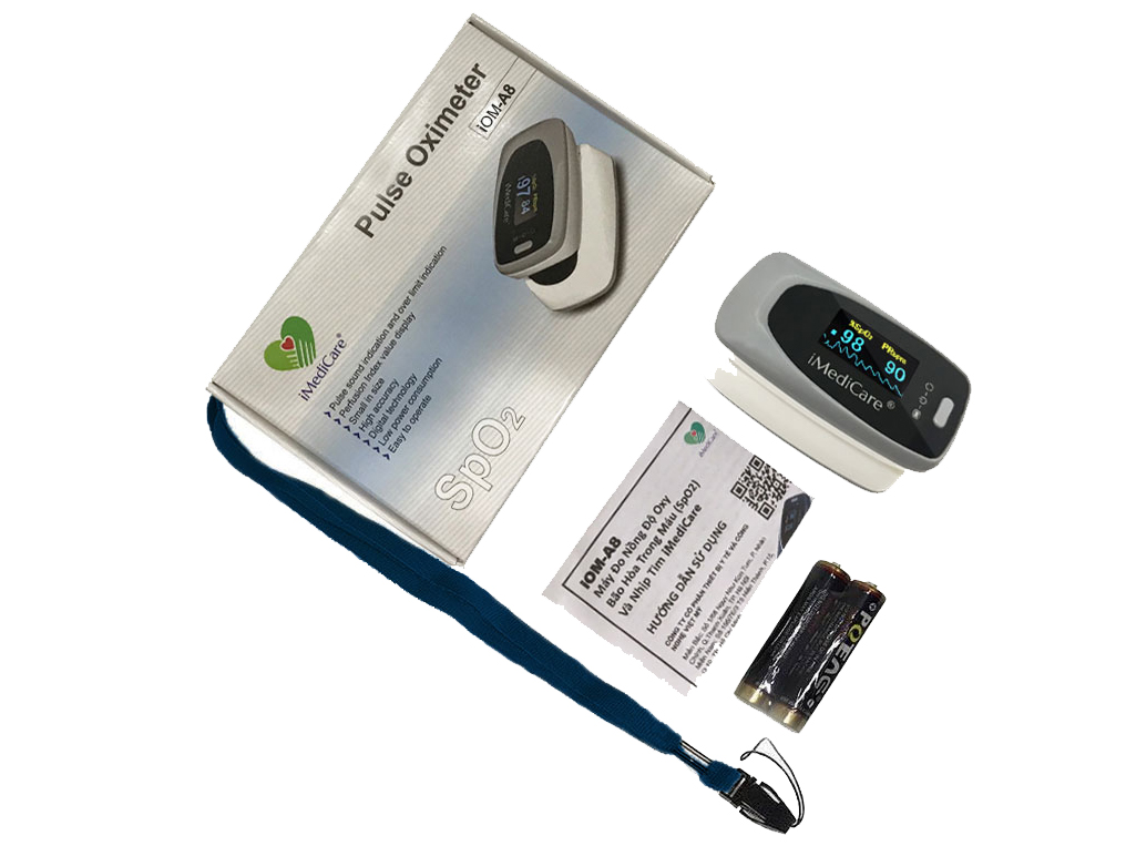 Máy đo nồng độ bão hòa oxy trong máu (SPO2) và nhịp tim iMediCare iOM-A8