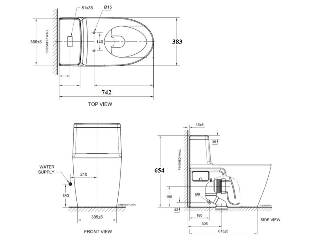 Bồn cầu American Standard VF-1808E dòng Acacia