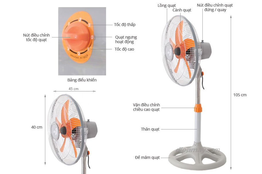 Quạt lửng ASIAvina A16009