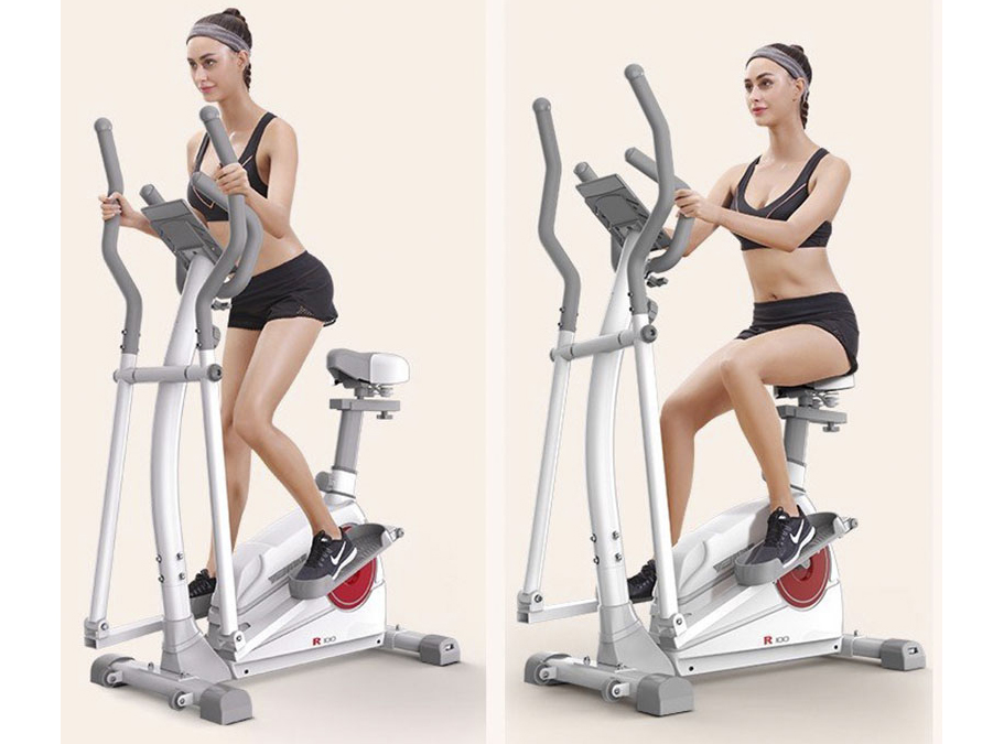 Xe đạp tập thể thao Elliptical Airbike Sport MK286 (Trắng xám)