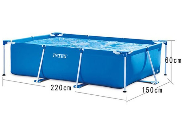 Bể bơi khung kim loại chữ nhật 220cm x 150cm x 60cm Intex 28270