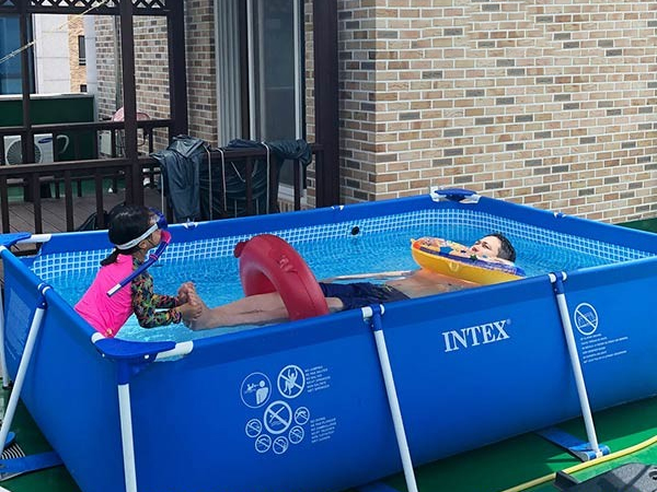 Bể bơi khung kim loại chữ nhật 260cm x 160cm x 65cm cao cấp Intex 28271