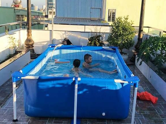 Bể bơi khung kim loại chữ nhật 260cm x 160cm x 65cm cao cấp Intex 28271