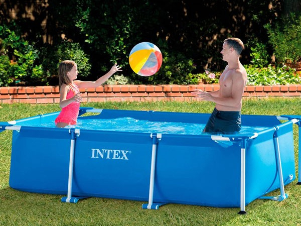 Bể bơi khung kim loại chữ nhật 260cm x 160cm x 65cm cao cấp Intex 28271