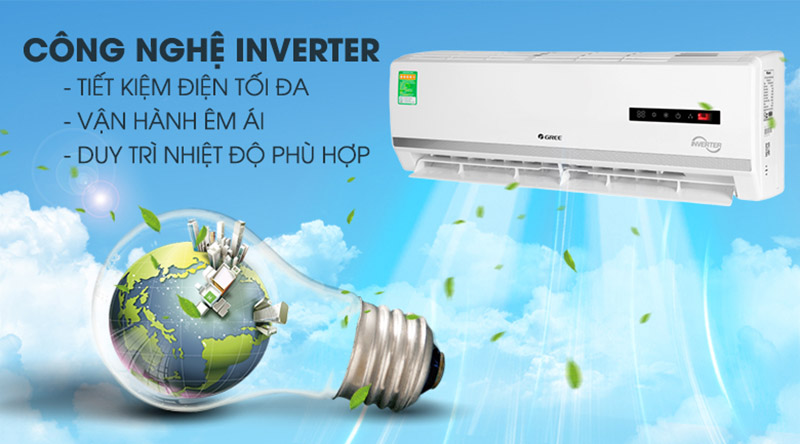 Điều hòa 2 chiều inverter 9.000 BTU Gree GWH09WA-K3DNB7L (Gas R410A)