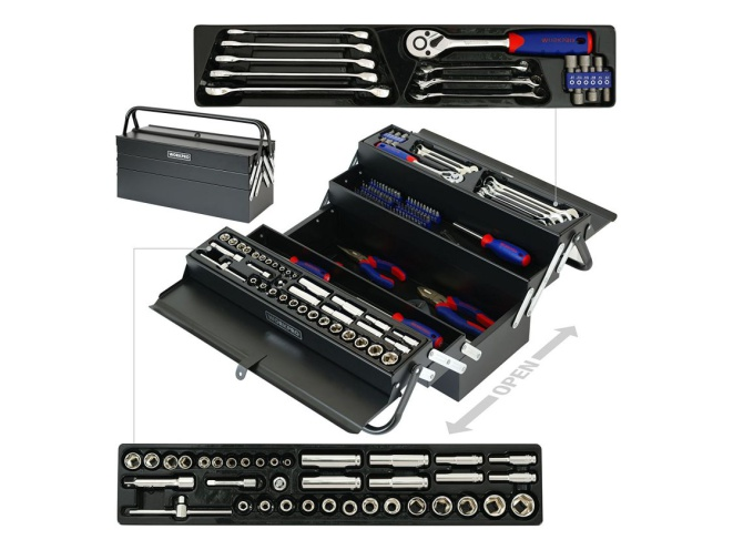 Bộ dụng cụ 183 chi tiết Workpro W009038