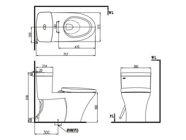 Bồn cầu nắp rửa điện tử Inax AC-900R CW-H18VN