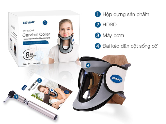Đai kéo giãn cột sống cổ Leamai C03
