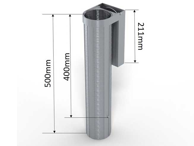 Bộ 2 nòng chôn nhôm dùng cho trụ bóng chuyền D90mm Sodex Sport S30359BR