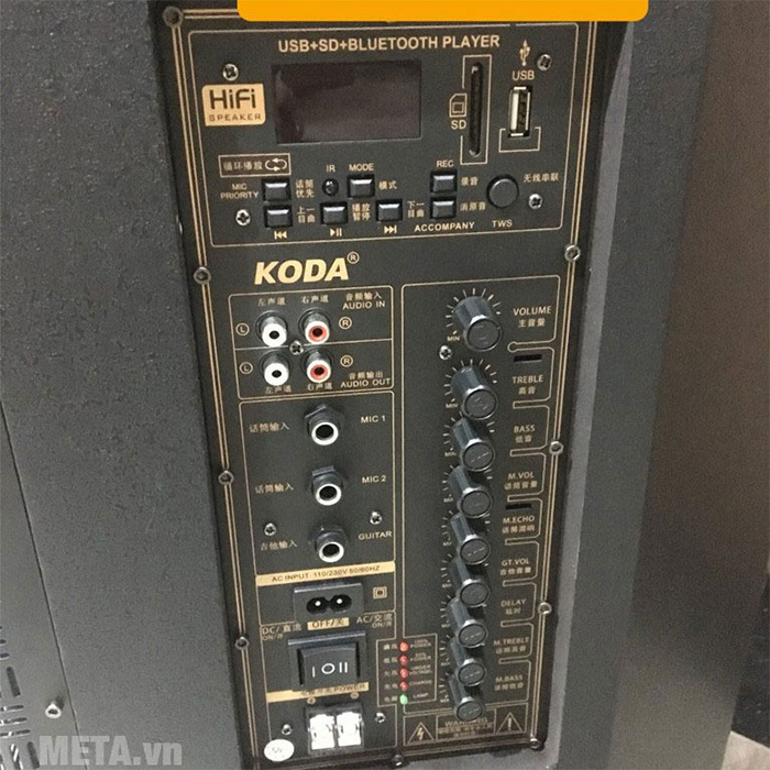 Loa kéo di động Koda KD-1209 (560W, kèm 2 mic không dây)