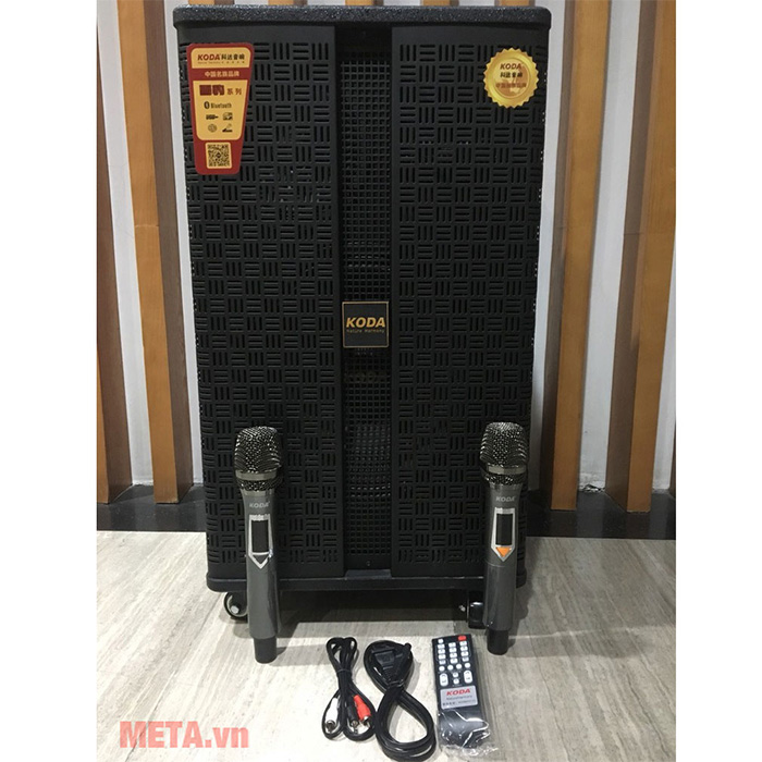 Loa kéo di động Koda KD-1209 (560W, kèm 2 mic không dây)